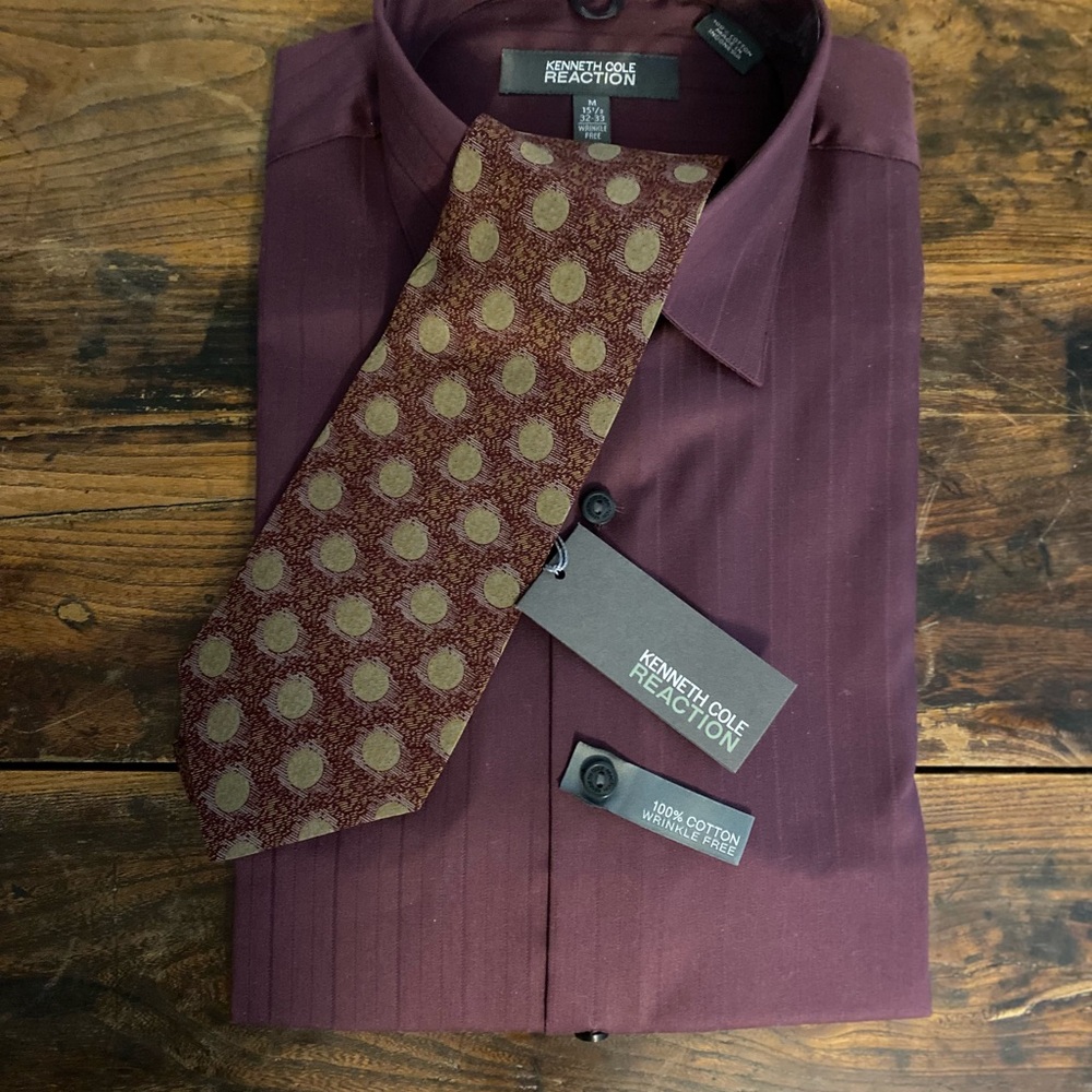 Kenneth Cole Reaction Men's Burgundy Shirt